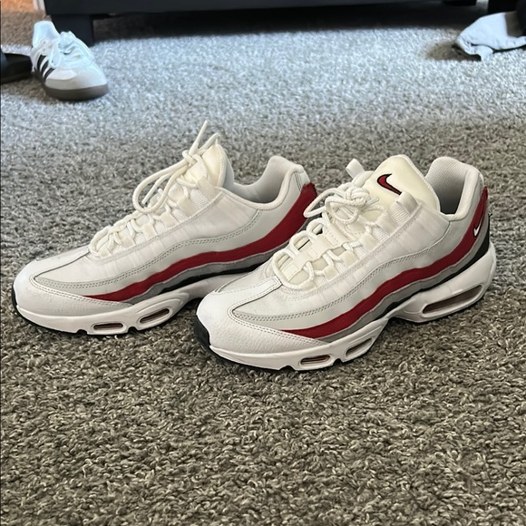 Nike Shoes - Nike Air Max White and Red Sneakers